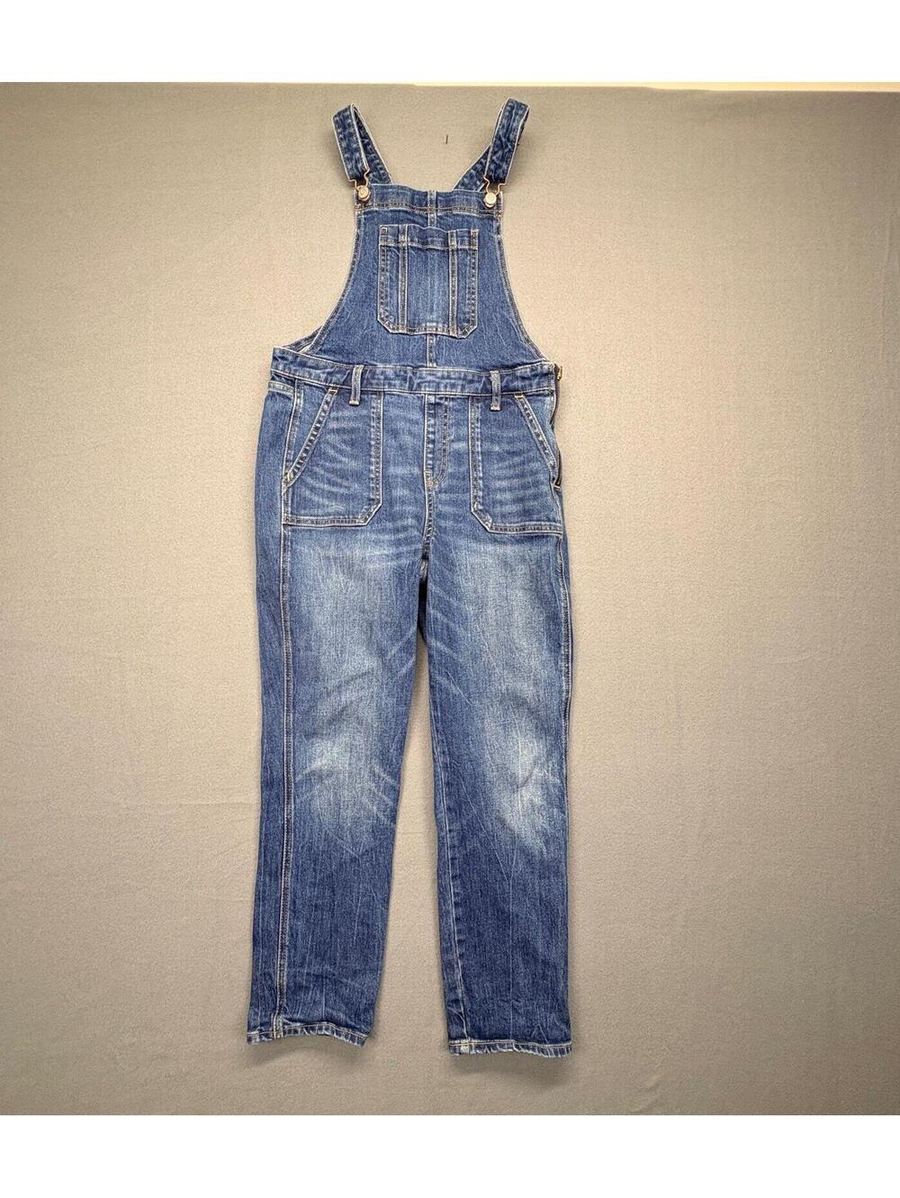 Vintage Old Navy Women's Denim Overalls Size 10 Side Zippers